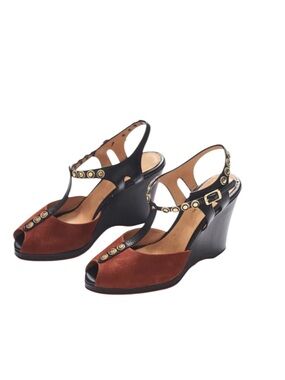 Anthropologie Mayle Rising Sun Wedge Heel